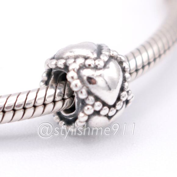 Authentic PANDORA Everlasting Love Charm - 790448 - Picture 2 of 9
